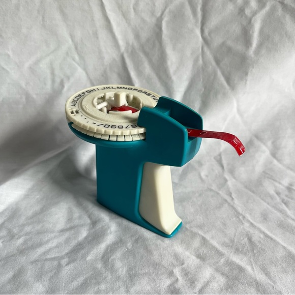 Rotex Office Rotex Label Maker Embossed Labels Vintage 4 Inches